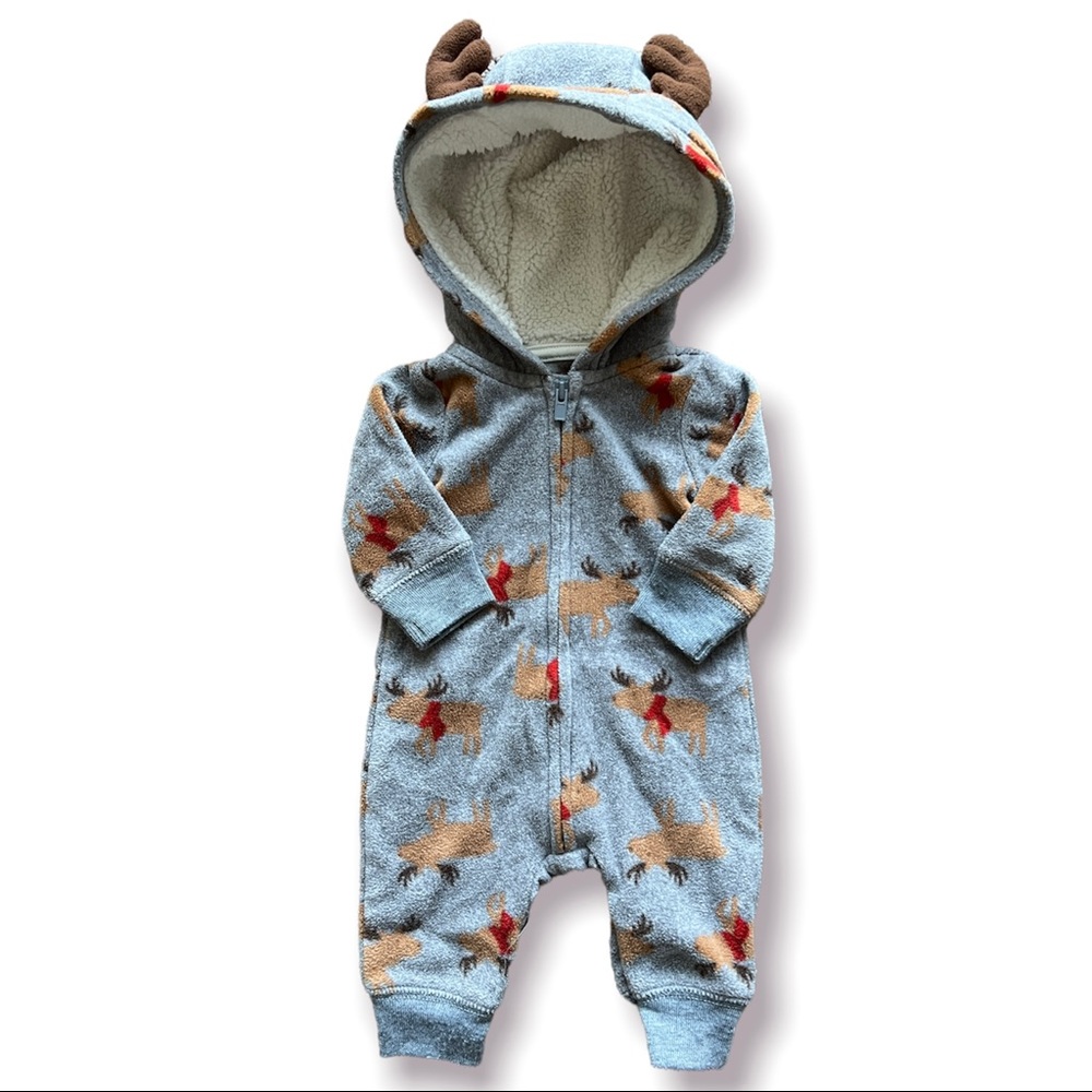 Rain deer fleece romper - Picture 1 of 3